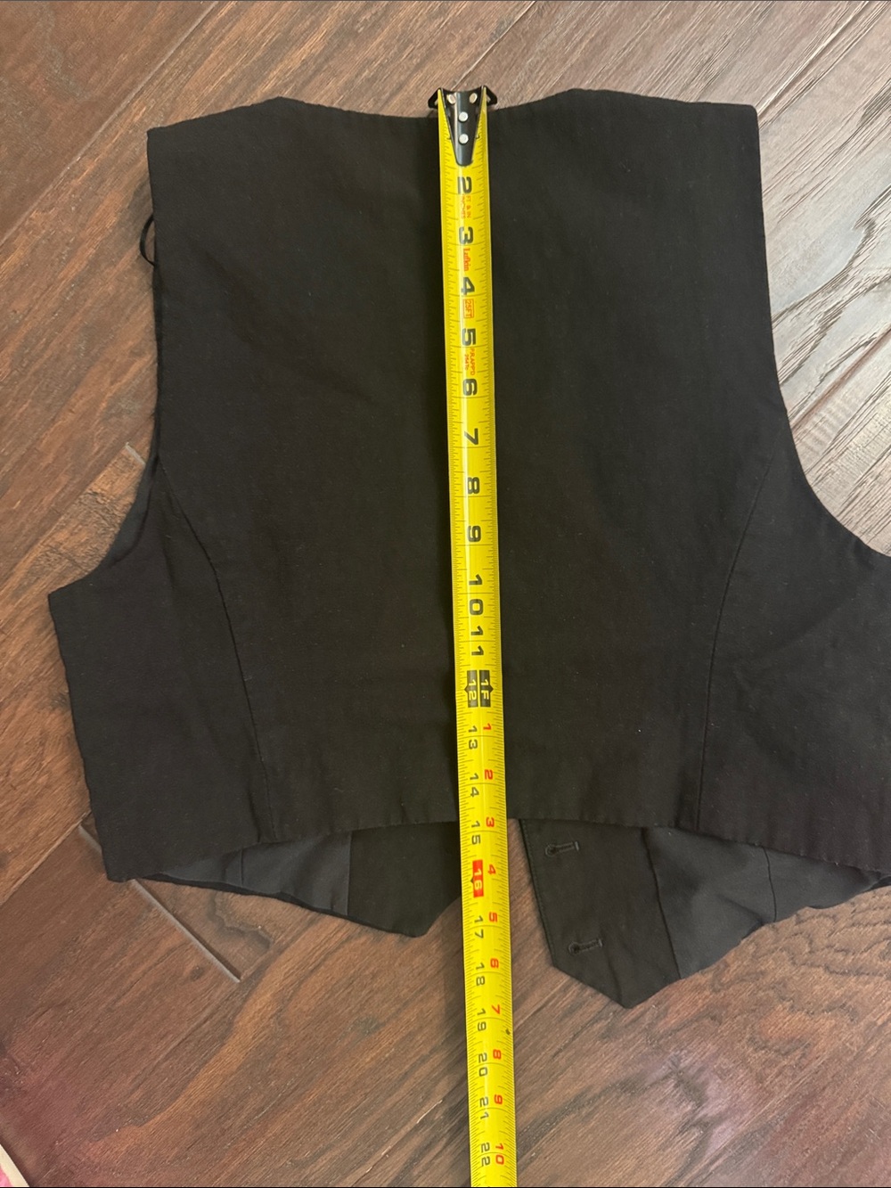 Zara Black Tailored Button Vest - Picture 7 of 7